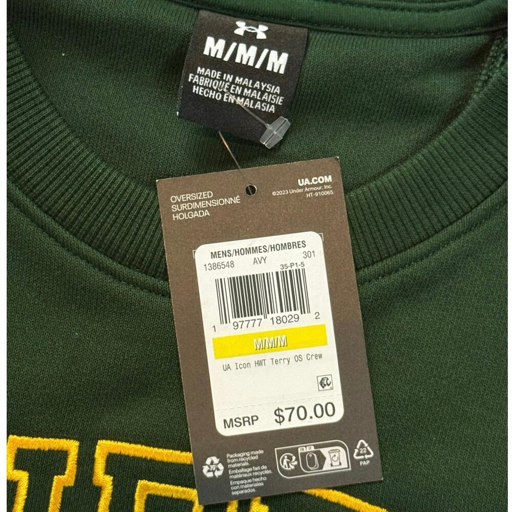 Under Amour Icon Heavyweight Terry Men's Oversized Crew sz/MEDIUM NEW WITH TAGS - Picture 3 of 7